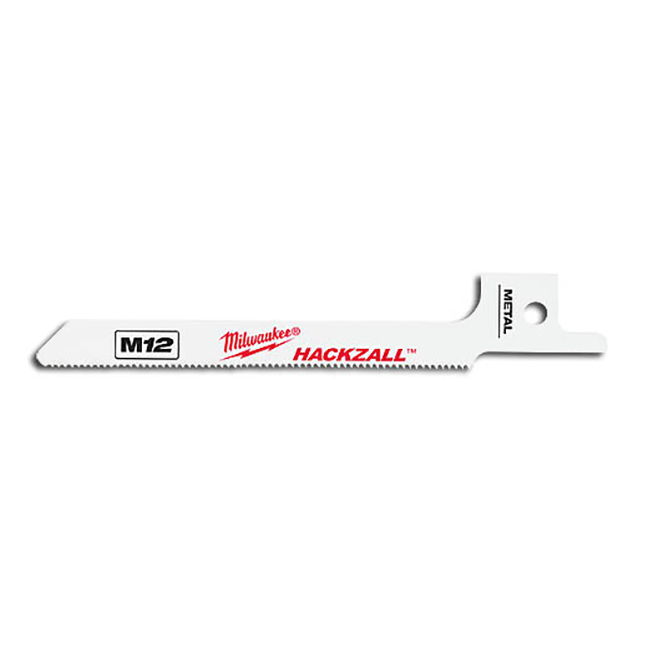Milwaukee 49-00-5324 3-1/2″ 24TPI Thin Kerf Bi-Metal M12 HACKZALL Blade for Metal Scrolling 5-Pack