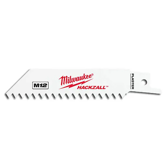 Milwaukee 49-00-5461 4″ 6TPI Thin Kerf Bi-Metal M12 HACKZALL Blade for Plaster/Drywall 5-Pack