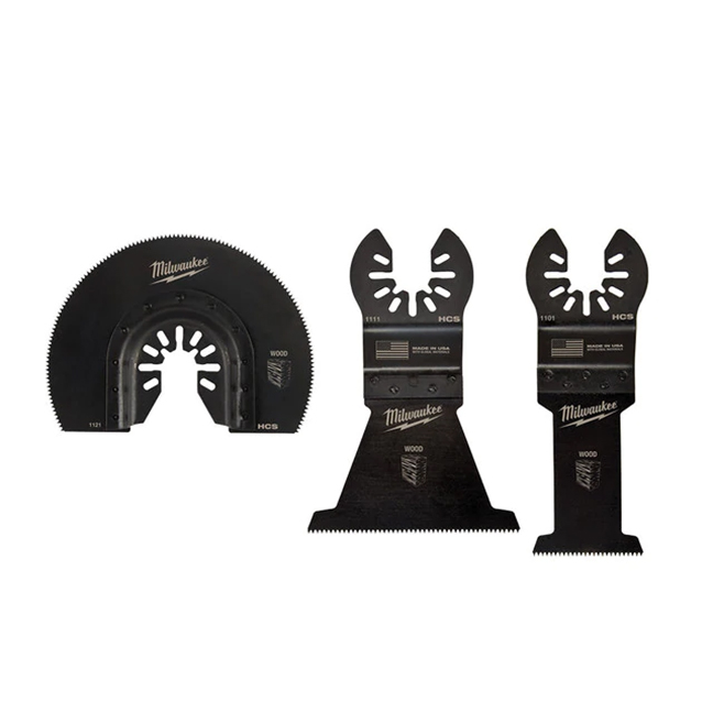 Milwaukee 49-10-9004 Open-Lok Wood Cutting Oscillating Multi-Tool Blade 3pk