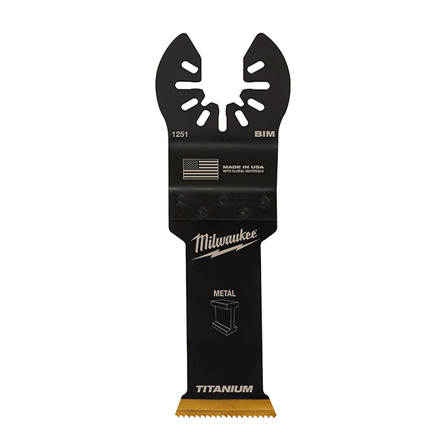 Milwaukee 49-25-1259 1-1/8″ Open-Lok Titanium Enhanced Bi-Metal Multi-Tool Blade for Metal 10pk