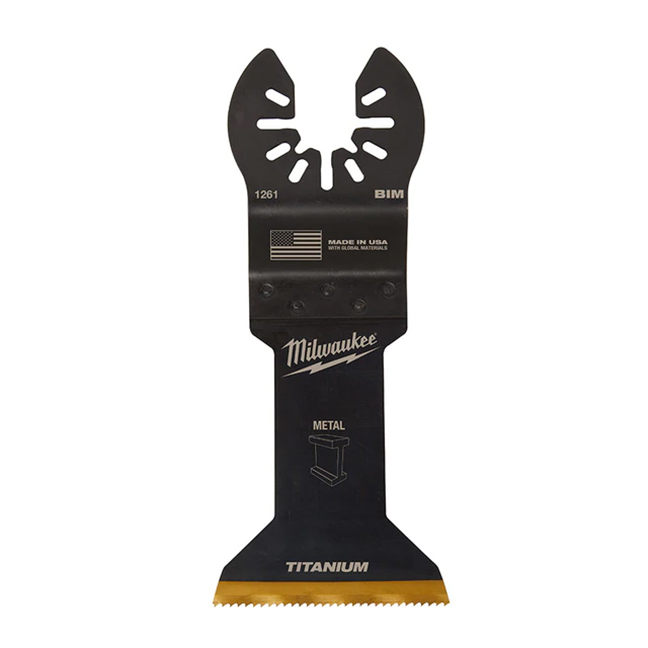 Milwaukee 49-25-1269 1-3/4″ Open-Lok Titanium Enhanced Bi-Metal Multi-Tool Blade for Metal 10pk