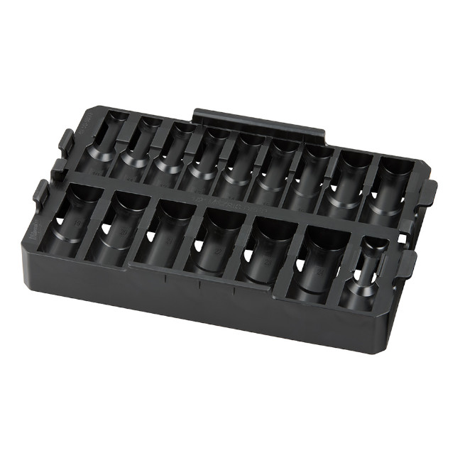 Milwaukee 49-66-6833 PACKOUT SHOCKWAVE 1/2″ Drive Metric Impact Socket Set Tray Only 16-Piece
