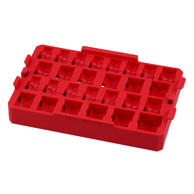Milwaukee 49-66-6834 PACKOUT SHOCKWAVE 1/2″ Drive Metric and SAE Impact Socket Set Tray Only 27-Piece