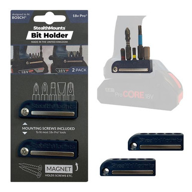STEALTHMOUNTS Bit Holder For Bosch 18V (2 Pack) - BH-BO-BLU-2
