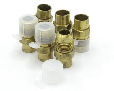 Parker 43F-10-10 5/8" Flare x Solder Brass Adapter, 6pk