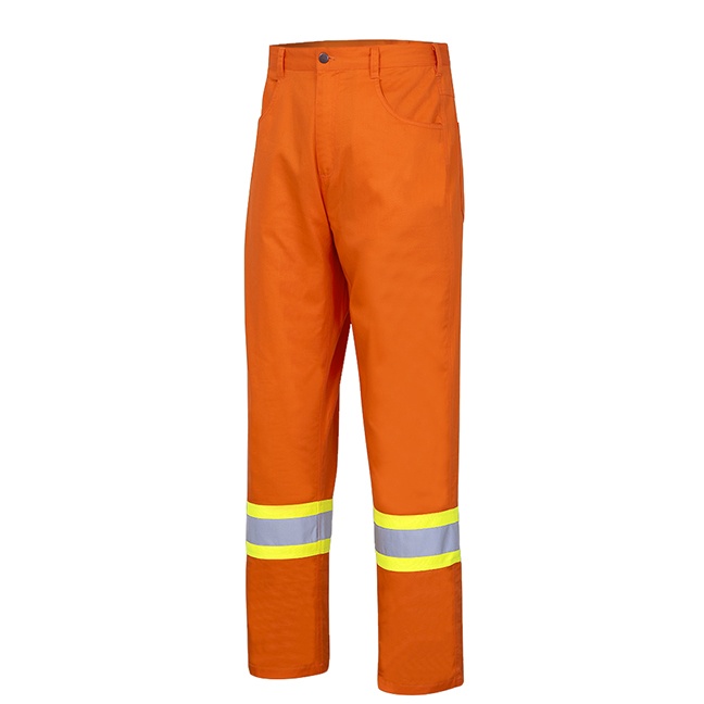 Pioneer 4461 V2120610 Hi-Viz Ultra Cool Cotton Twill Safety Pants-Orange