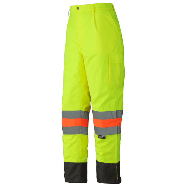 Pioneer 6039 V1190460 Hi-Viz MTQ Traffic Control Waterproof Safety Pants-Yellow/Green