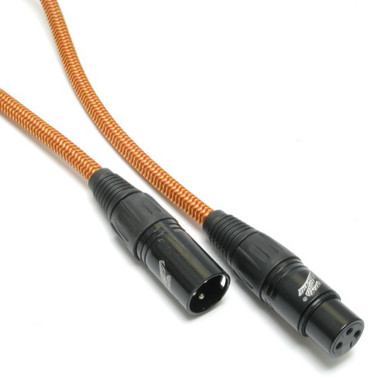 Professional 3-Pin XLR Male to Female Microphone Cable 25 Foot Orange