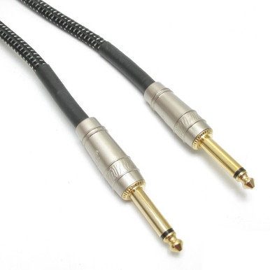 Professional Instrument Cable 1/4 Inch to 1/4 Inch Male 10 Foot Black