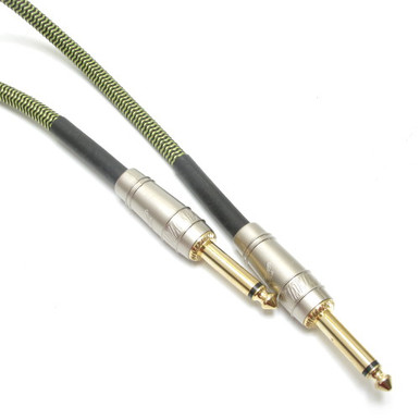 Professional Instrument Cable 1/4" to 1/4" Male 20 Foot Green