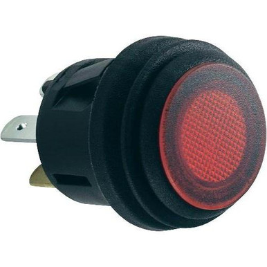 Push Switch SPST Illuminated Red 10 Amp / 120 Volt AC