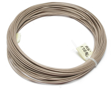 RG-178B/U Coaxial Cable, 50-ohm, FEP Jacket, 87ft