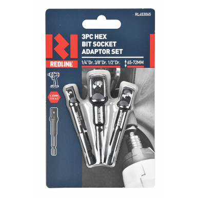Redline Hex-Socket Adaptor Bit Set 1/4" 3 Piece - RL453065