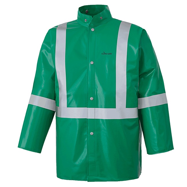 Ranpro J43 320 V2241940 CA-43 Hi-Viz FR and Chemical Resistant Safety Jacket-Green