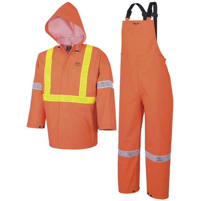 Ranpro R85 V2243950 ELEMENT Hi-Viz FR PVC Safety Rain Suit 3-Piece-Orange