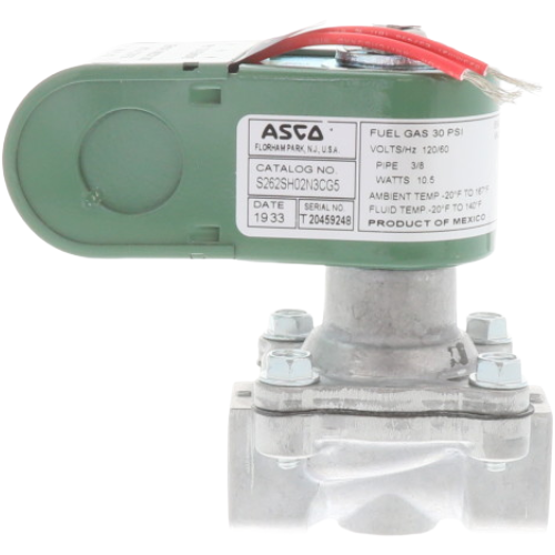 ASCO S262SH02N3CG5 3/8″ Normally Open 120V 0-30 PSI Solenoid Vent Valve