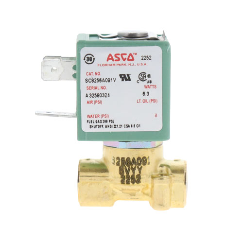 ASCO SC8256A091V 2-Way N/C Brass Solenoid Valve 1/8″ NPT