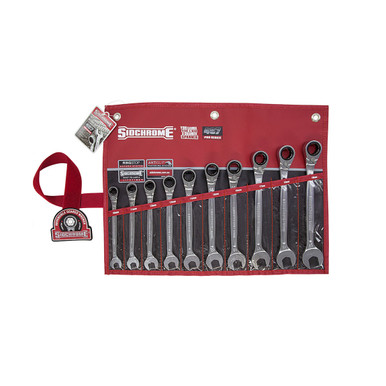 Sidchrome Spanner Set Geared Metric 10 Piece - SCMT22205N