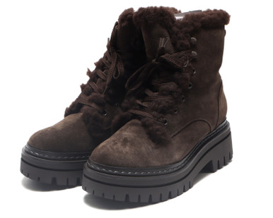 Sam Edelman Womens Kyler Combat Boot, Mocha, 10