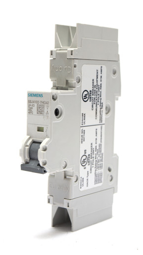 Siemens 5SJ4102-7HG42 400VAC, 2 Amp, Single Pole DIN Rail Circuit Breaker
