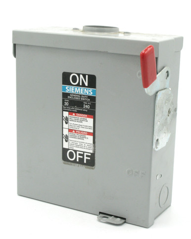 Siemens GNF321R 240VAC, 30 Amp, 3-phase, Non-fusible Safety Switch