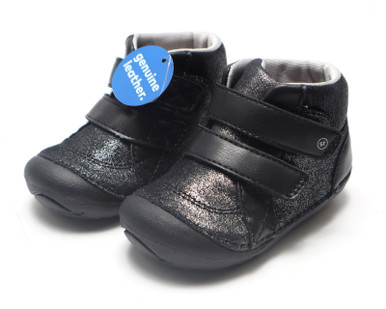 Stride Rite Baby Soft Motion Martin, Black Iridescent, 6M