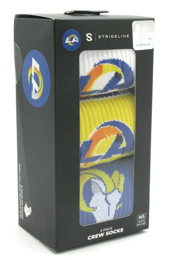 Strideline NFL Premium Crew Socks, Los Angeles Rams