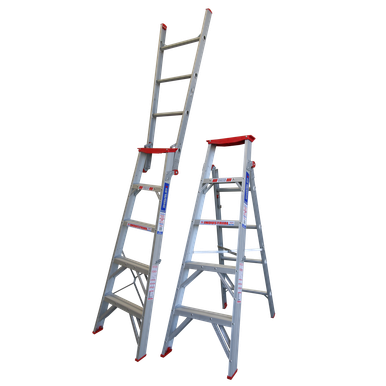 INDALEX AL 150KG Dual Purpose Step Ladder 1.5-2.6M - TRDDP5