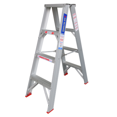 INDALEX AL 150KG Double Sided Step Ladder 1.2M - TRDS4D
