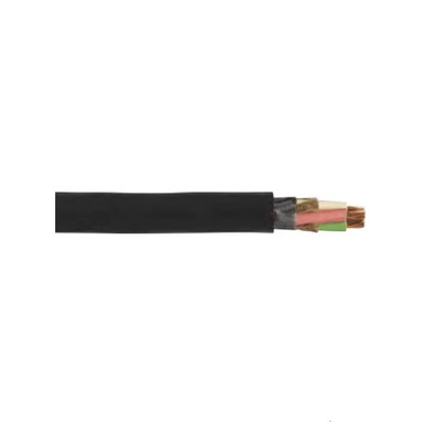 Type W 8/4, 8 AWG 4-conductor Bare Copper EPDM-Insulated Cable, Black
