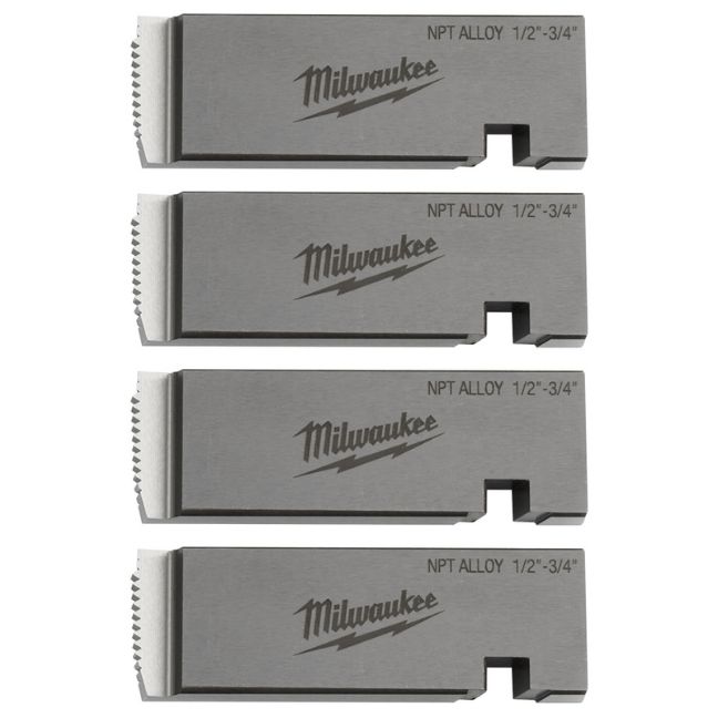 Milwaukee 48-36-1201 1/2″ to 3/4″ Alloy Steel NPT Universal Pipe Threading Dies