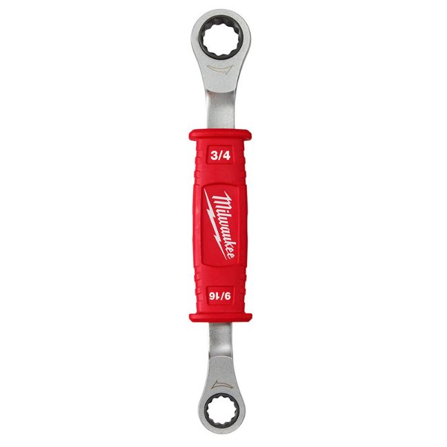 Milwaukee 48-22-9211 Lineman’s 2-in-1 Insulated Ratcheting Box Wrench – 9/16″ and 3/4″