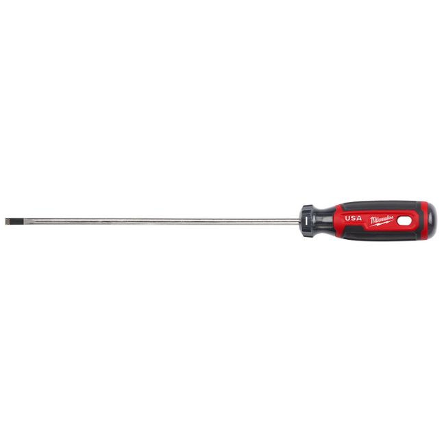 Milwaukee MT213 USA Made 3/16″ Cabinet Slotted x 8″ Shank Cushion Grip Screwdriver
