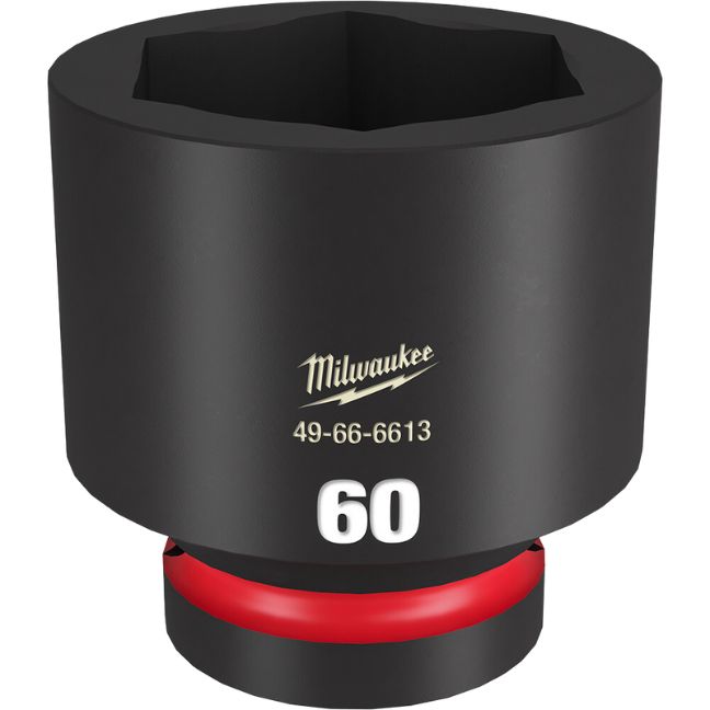 Milwaukee 49-66-6613 SHOCKWAVE Impact Duty 1″ Drive 60MM Standard Metric 6-Point Socket