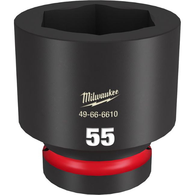 Milwaukee 49-66-6610 SHOCKWAVE Impact Duty 1″ Drive 55MM Standard Metric 6-Point Socket