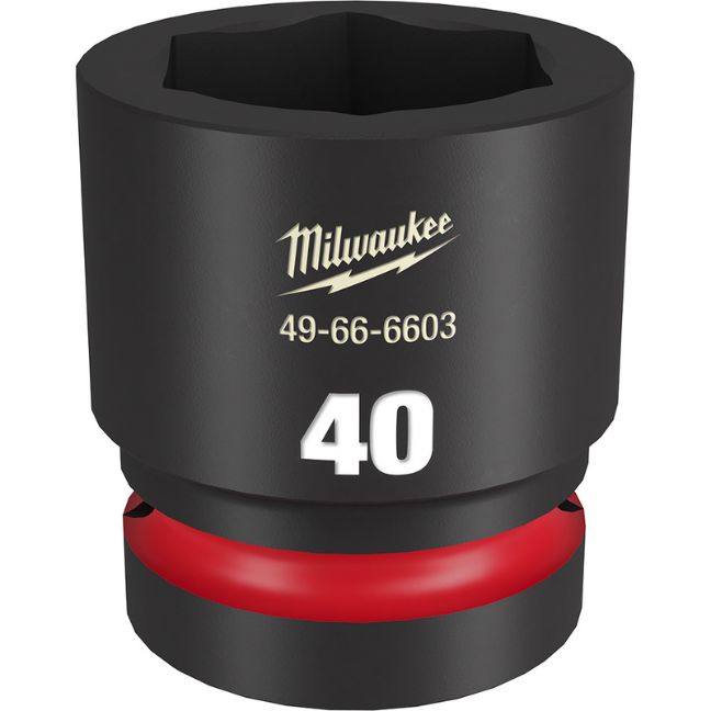 Milwaukee 49-66-6603 SHOCKWAVE Impact Duty 1″ Drive 40MM Standard Metric 6-Point Socket