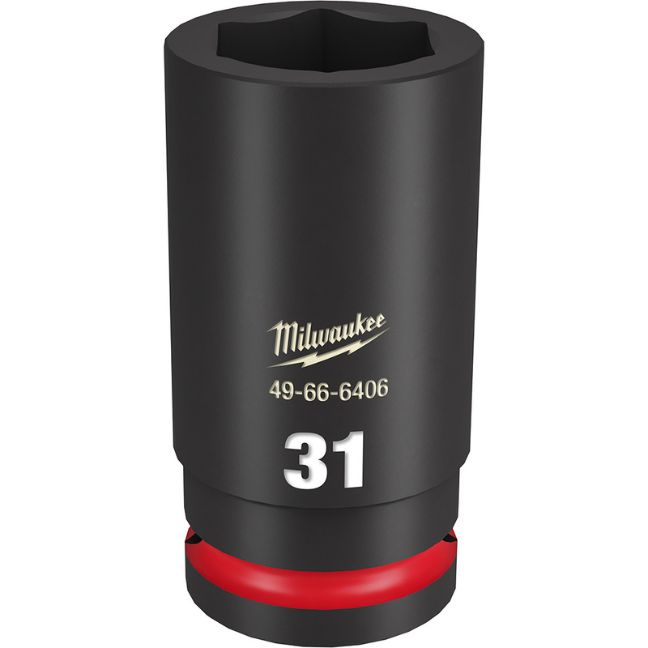 Milwaukee 49-66-6406 SHOCKWAVE Impact Duty 3/4″ Drive 31MM Standard Metric 6-Point Socket