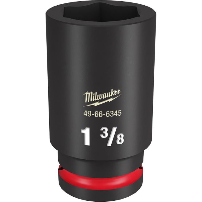 Milwaukee 49-66-6345 SHOCKWAVE Impact Duty 3/4″ Drive 1-3/8″ Deep SAE 6-Point Socket