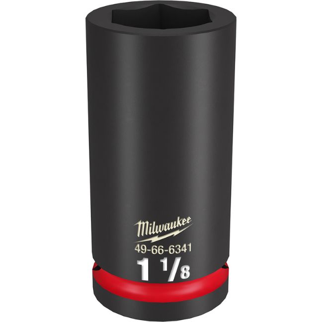 Milwaukee 49-66-6341 SHOCKWAVE Impact Duty 3/4″ Drive 1-1/8″ Deep SAE 6-Point Socket