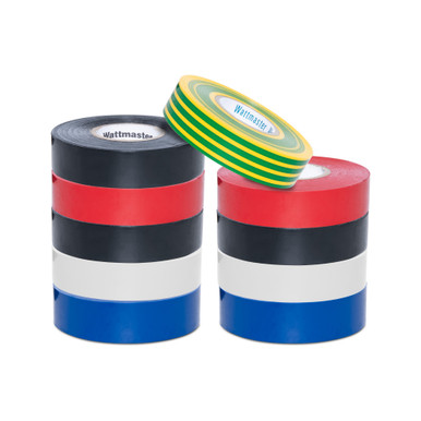 Wattmaster PVC Tape Rainbow Pack 10 Piece - WATPVCRP