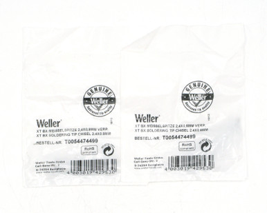Weller XT BX Bent Chisel Soldering Tip, 2pc Lot