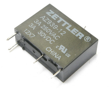 Zettler AZ939-12 Solid State Relay, 250VAC 30VDC 3 Amp, SPST, 12VDC Coil, 50pcs