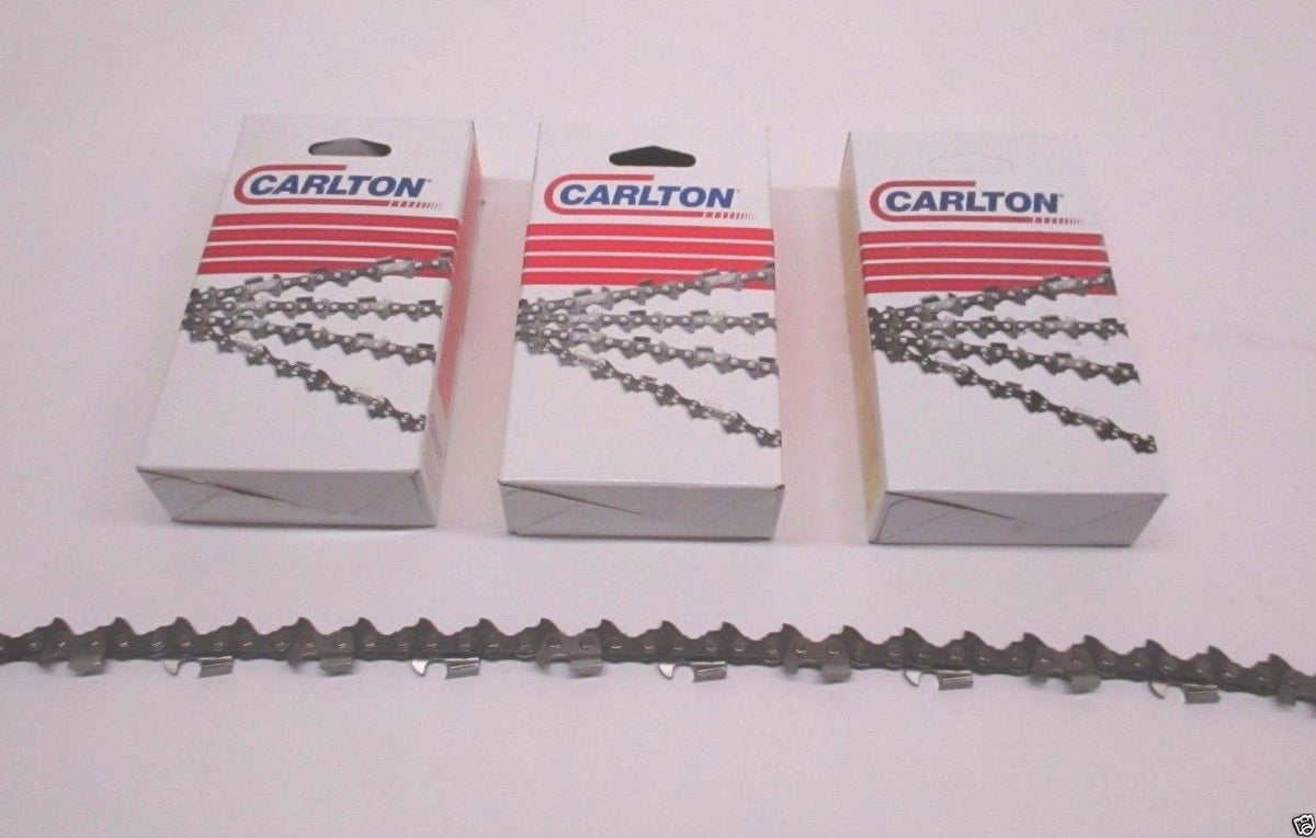 3 Pack Genuine Carlton Full Height Chisel 20" 3/8" .050 72 DL Saw Chain A1LM