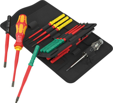 Wera Kraftform Kompakt Screwdriver Set Universal Wallet VDE Extra Slim 16pc - R006608