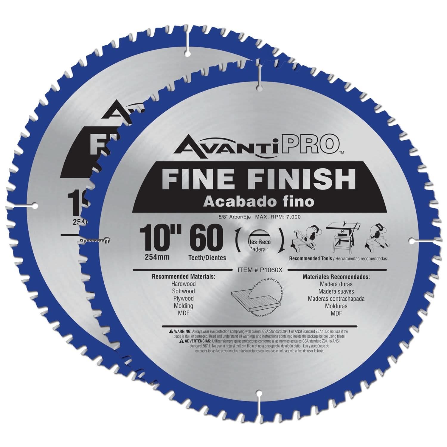 Avanti P106060PP PRO 10 in. x 60-ToothSaw Blade Value-Pack