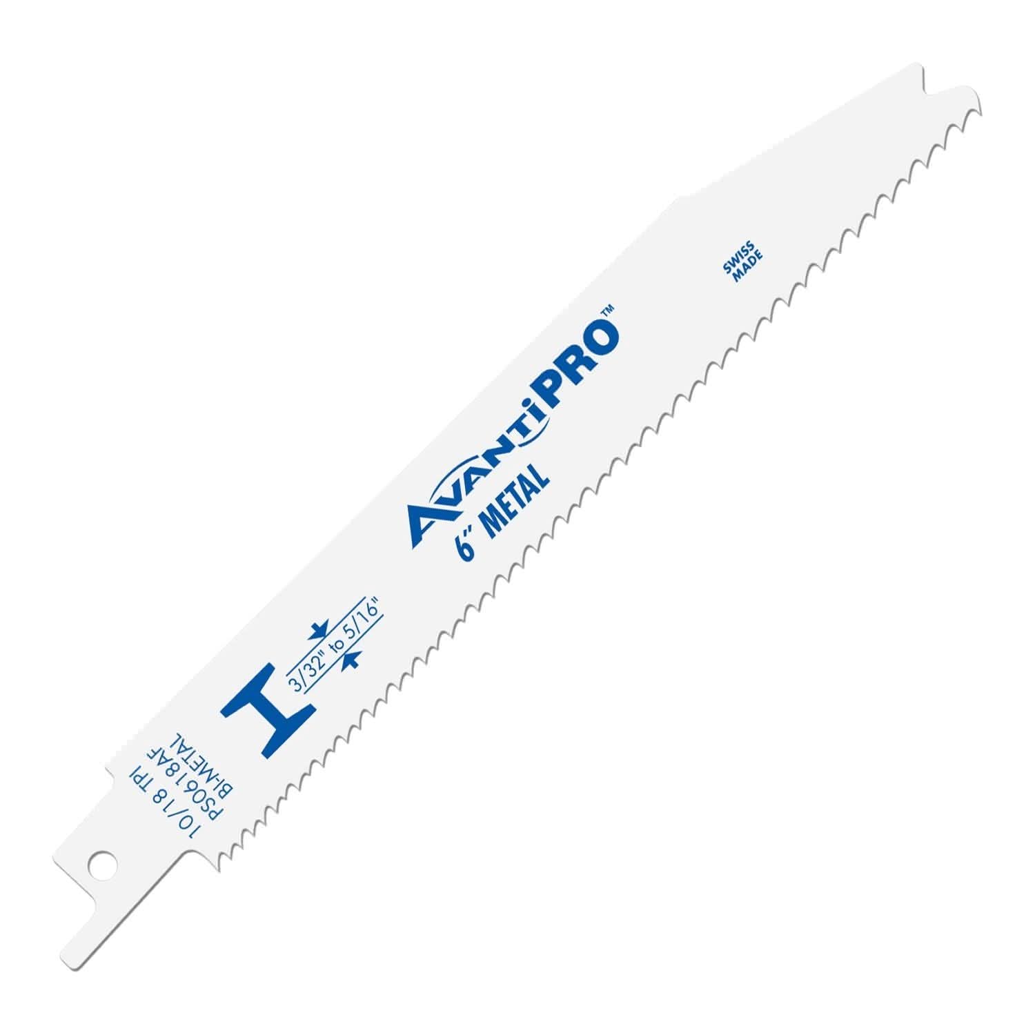 Avanti PS0618AF10 PRO 6 in. 10/18 TPI BM Recip Blade (10-Pack)