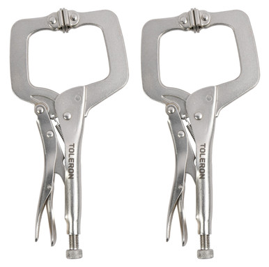 Toleron 180mm C-Clamp Locking Plier 2pc Set - TL91513