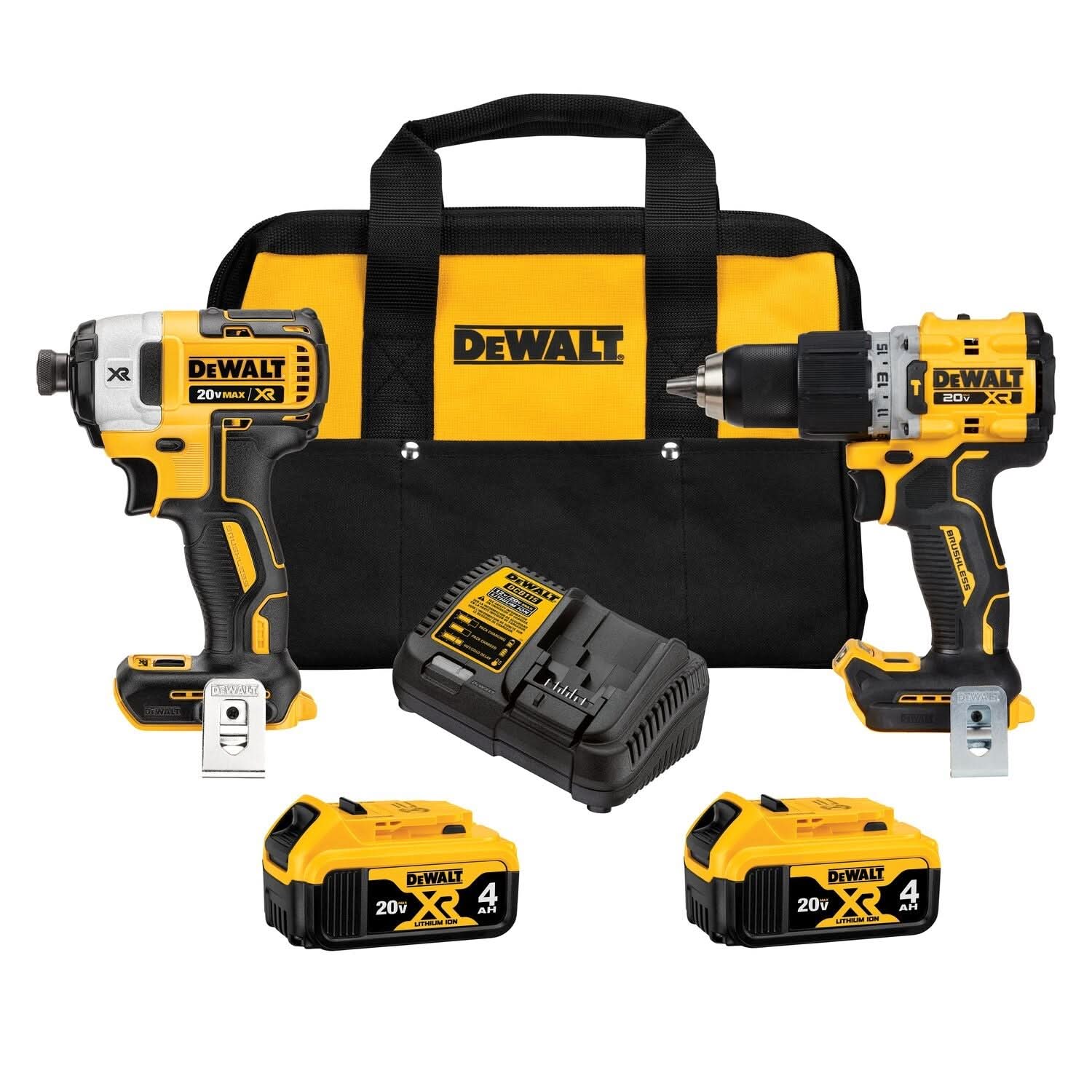 DeWalt DCK249M2 20V MAX XR Brushless 2-Tool 4.0Ah Combo Kit