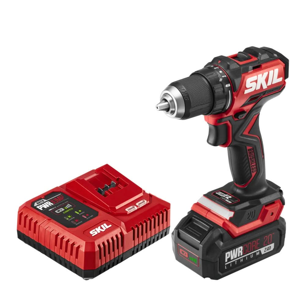 SKIL PWR CORE 20 Brushless 20V 1/2 IN. Compact Drill Driver Kit