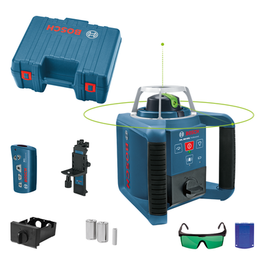 Bosch 100m Green Beam Rotary Laser Level IP54 - GRL 300 HVG - 0601061703